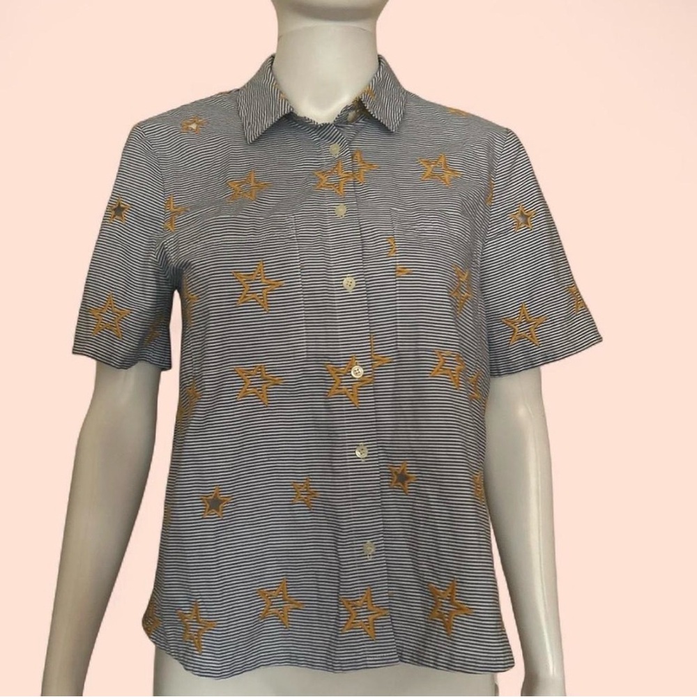Madewell Button Up Star Blouse
